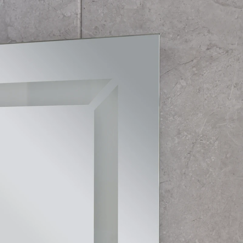 Дзеркало Mixxus Light MR01-90x70 (годинник, LED-підсвічування, антизапотівання) (MI5999)