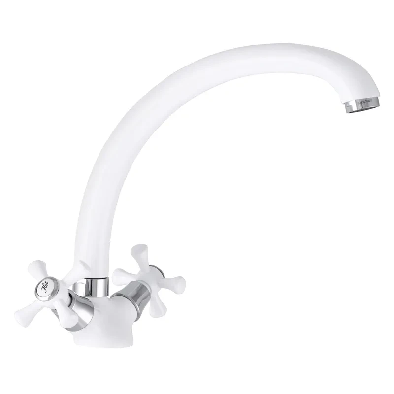 Кухонный смеситель белый Mixxus Omega 273 (MI2766)