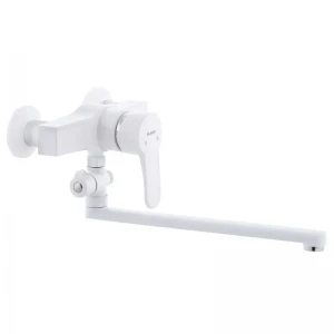 Смеситель для ванны Plamix Mario-006 White (без шланга и лейки) (PM0560)