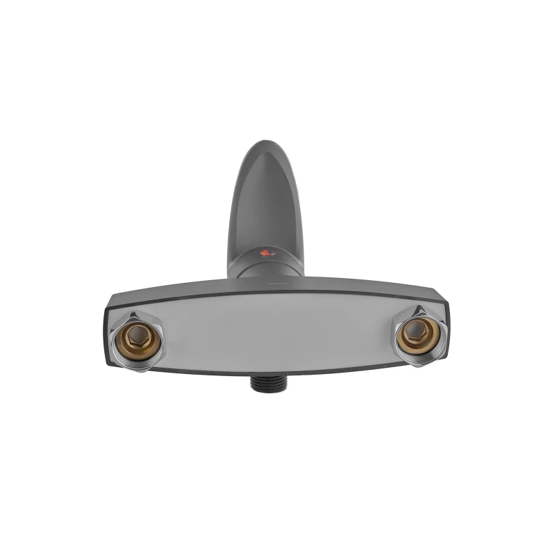 Смеситель для душевой кабины Plamix CEZAR-003 SET Graphite, со шлангом, лейкой и кронштейном (PM0689)