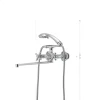 Смеситель для ванны Haiba Dominox 140 (HB0945)