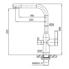 Змішувач для кухні з виходом для питної води Koer KI-72020-02 (з нерж. сталі) (KR4797)