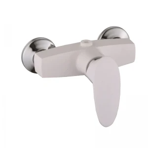 Змішувач для душової кабіни Plamix Cezar-003 SET White (з шлангом, лійкою та кронштейном) (PM0665)