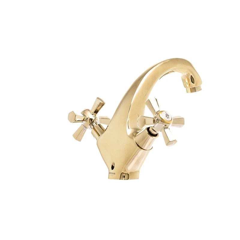 Змішувач для умивальника Mixxus Premium Retro Gold-161 (MI5848)