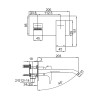 Змішувач для умивальника Koer KB-16007-01 вбудований (Колір хром) (KR3450)