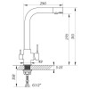 Змішувач для кухні Zerix LR4055W-3 з виходом для питної води (ZX2643)