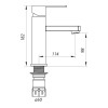 Змішувач для умивальника Zerix LR71033 (LL1464)