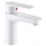 Змішувач для умивальника Plamix Oscar-001 (W) Білий (без підводки) (PM0601)
