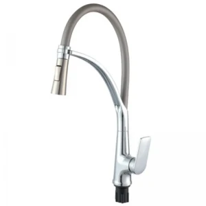 Смеситель для кухни Plamix Lucas-017 SET CHROME REFL.Grey с подводом (PM0715)