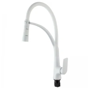 Смеситель для кухни Plamix Lucas-017 SET White REFL.White с подводом (PM0716)
