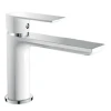 Смеситель для умывальника HAIBA ALEX 001 LONG WHITE-CHROME (HB9563)