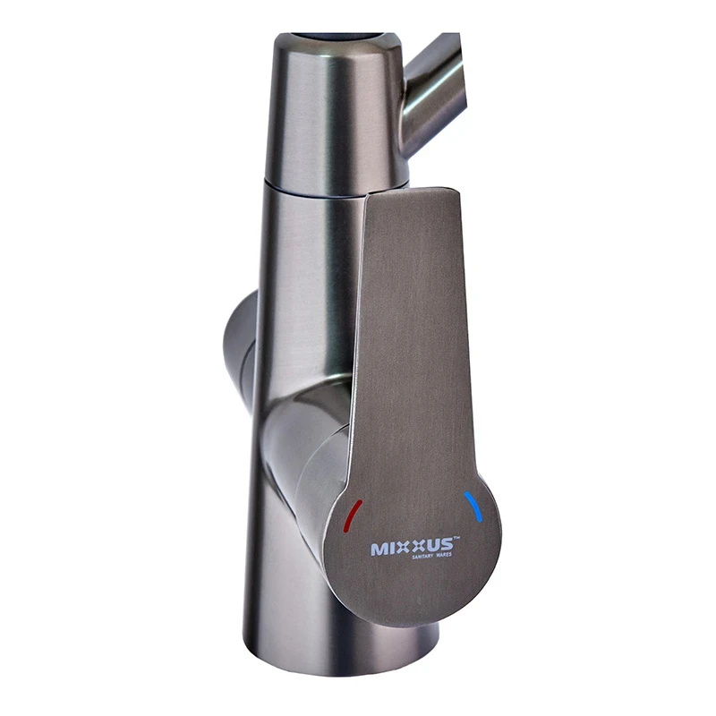 Кухонний змішувач на дві води Mixxus FUL-021 Graphite Refl.Black (нерж. сталь) (MI6115)
