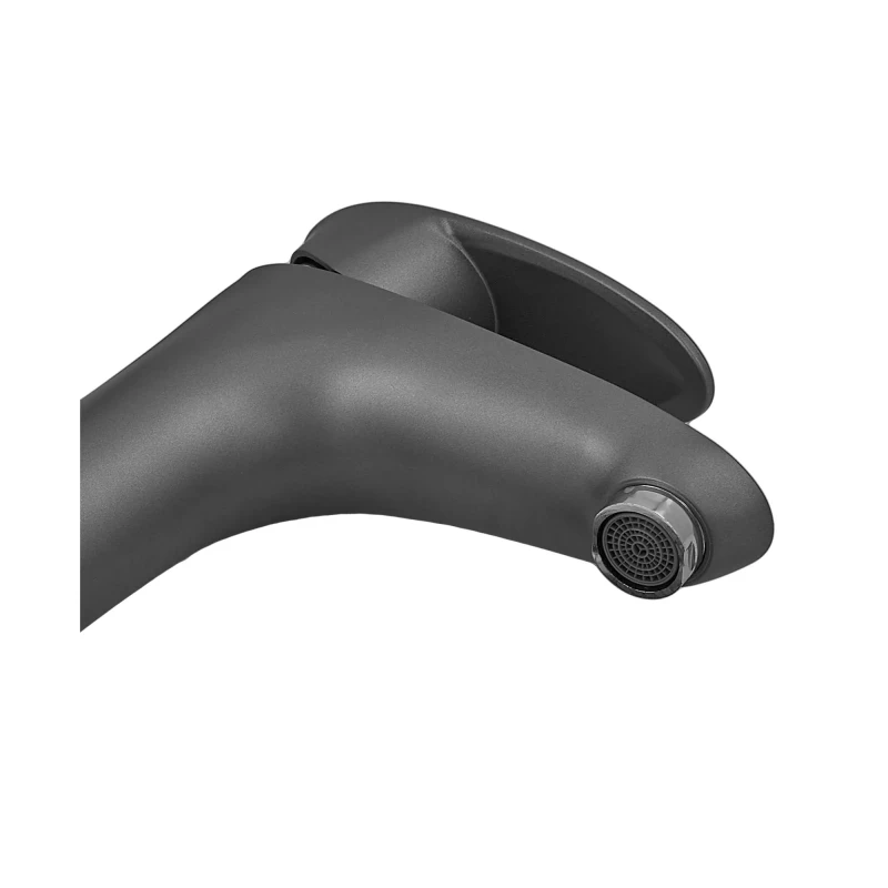 Смеситель для умывальника Plamix CEZAR-001 SET Graphite с подводом (PM0688)