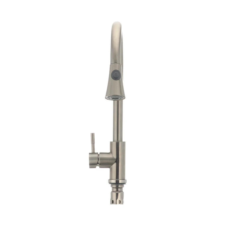 Смеситель для кухни с выдвижной лейкой Mixxus SUS-014-B из нерж. стали SUS304 (SS2816)