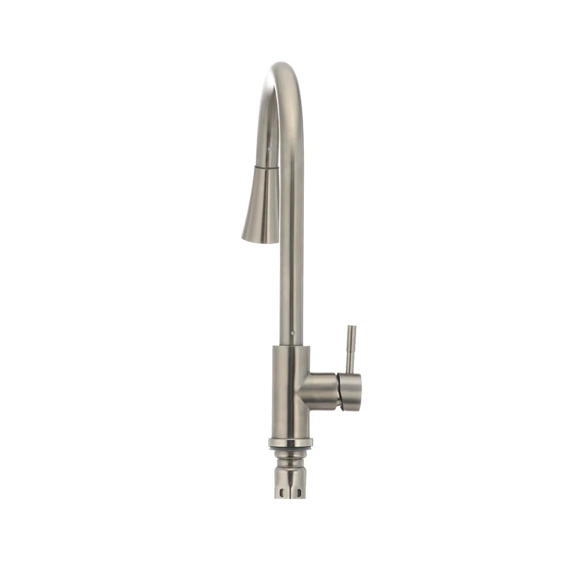 Смеситель для кухни с выдвижной лейкой Mixxus SUS-014-B из нерж. стали SUS304 (SS2816)