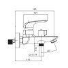 Змішувач для ванни з коротким виливом Koer KB-40008-01 (Колір хром) (KR3472)