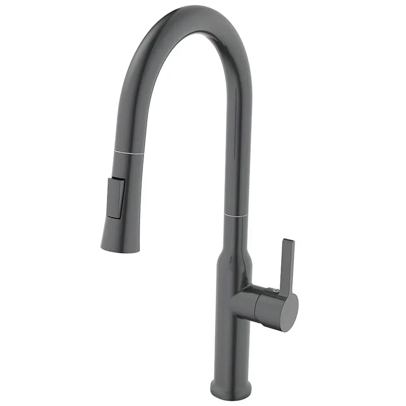 Смеситель для кухни с выдвижным изливом Mixxus Premium PULL 014 GRAPHITE (MI6959)