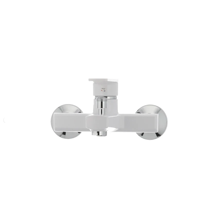Змішувач для ванни Plamix Oscar-009 White (без шланга і лійки) (PM0025)