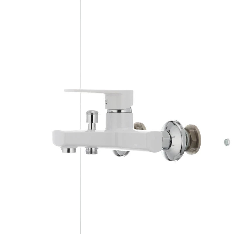 Змішувач для ванни Plamix Oscar-009 White (без шланга і лійки) (PM0025)