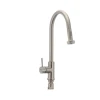 Смеситель для кухни Mixxus SUS-014-A с выдвижной лейкой из нерж. стали SUS304 (SS2815)