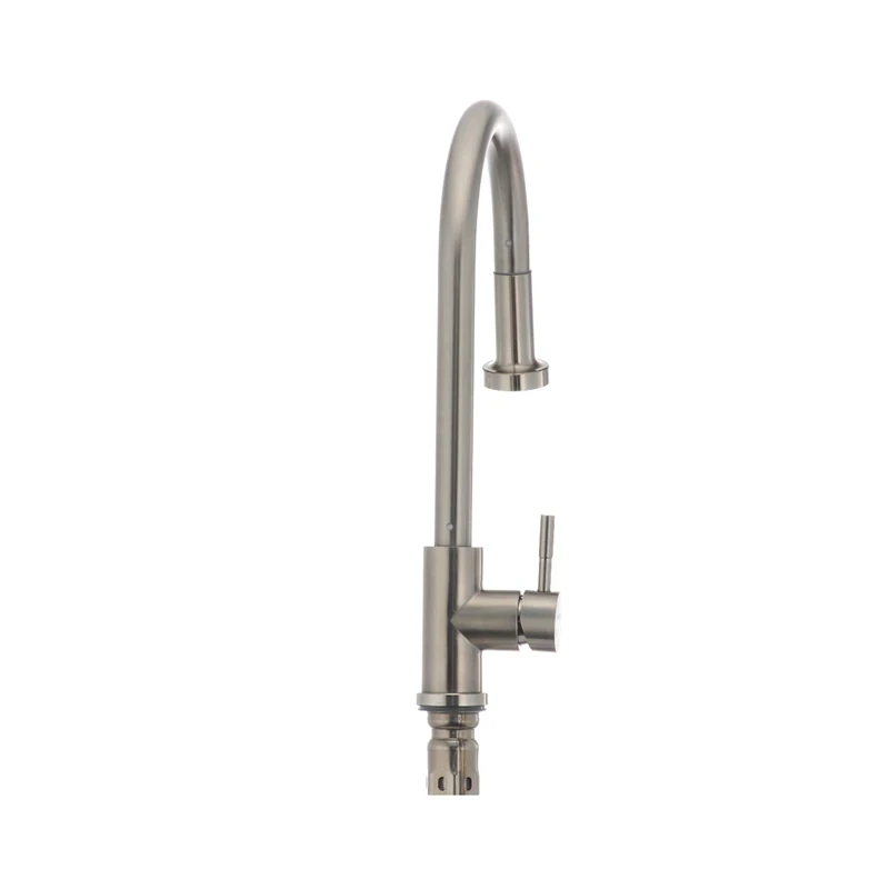Смеситель для кухни Mixxus SUS-014-A с выдвижной лейкой из нерж. стали SUS304 (SS2815)