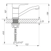 Смеситель для умывальника Zerix SOP4-B 045 (ZX3059)