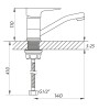 Змішувач для умивальника Zerix SOP4-B 045 (ZX3070)