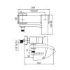 Змішувач для ванни з коротким зливом Koer KB-41007-01 (Колір хром) (KR3454)