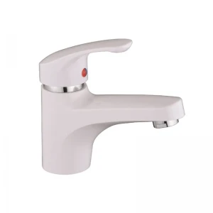 Смеситель для умывальника Plamix Fidel-001 SET White (с подводом) (PM0659)