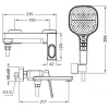 Смеситель для ванны Koer KB-41031-05 с коротким изливом (KR5437)