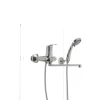 Смеситель для ванны Haiba Magic 006 с красной ручкой (HB0693)