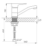 Смеситель для умывальника Zerix SOP4-B 045 (ZX3070)