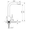 Змішувач для кухні Zerix LR4055K-3 з виходом для питної води (ZX2644)