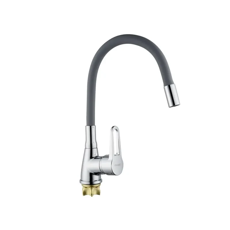 Смеситель для кухни с силиконовым изливом Champion Sop 014-045 (Nut) Refl.Grey (MI6361)