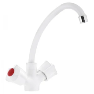 Смеситель для кухни Plamix Ama-271 White (без подвода) (PM0696)