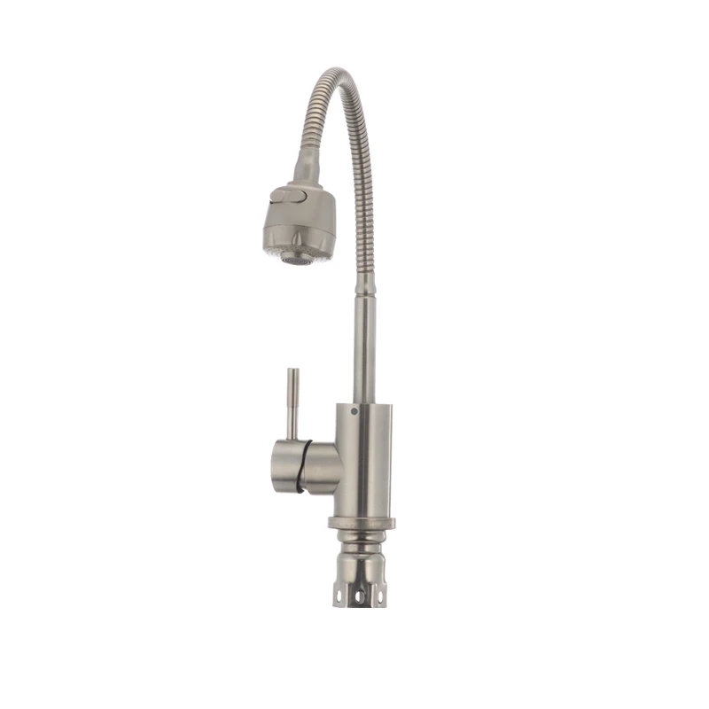Смеш. для кухни Mixxus SUS-011 Reflector с рефлект.выливом из нерж. стали SUS304 (SS2797)