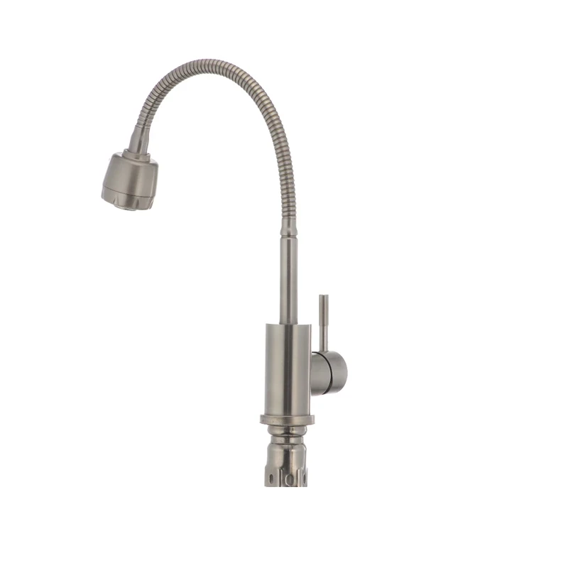 Смеш. для кухни Mixxus SUS-011 Reflector с рефлект.выливом из нерж. стали SUS304 (SS2797)