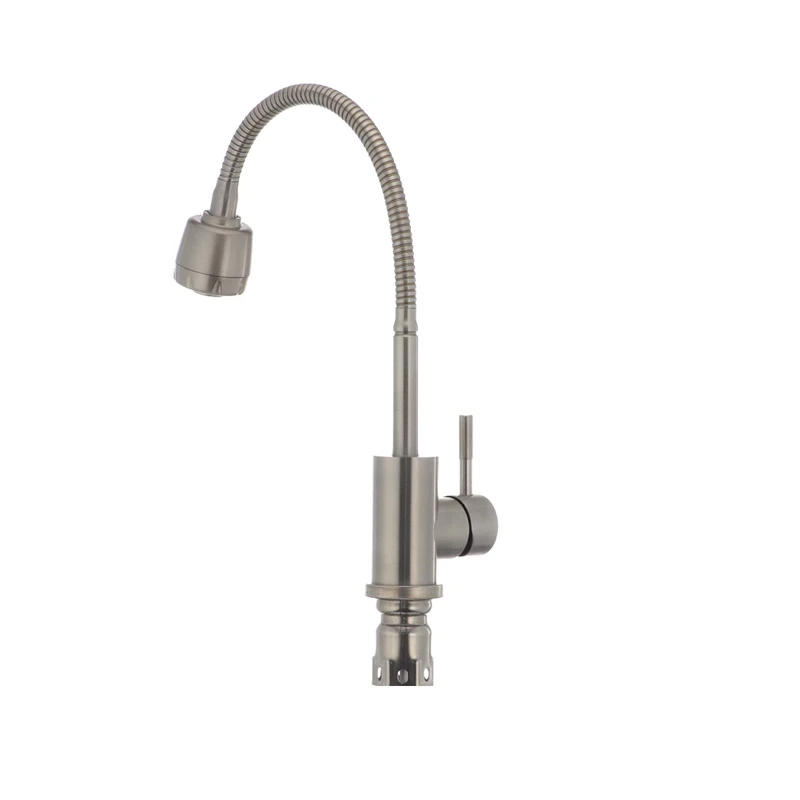 Смеш. для кухни Mixxus SUS-011 Reflector с рефлект.выливом из нерж. стали SUS304 (SS2797)