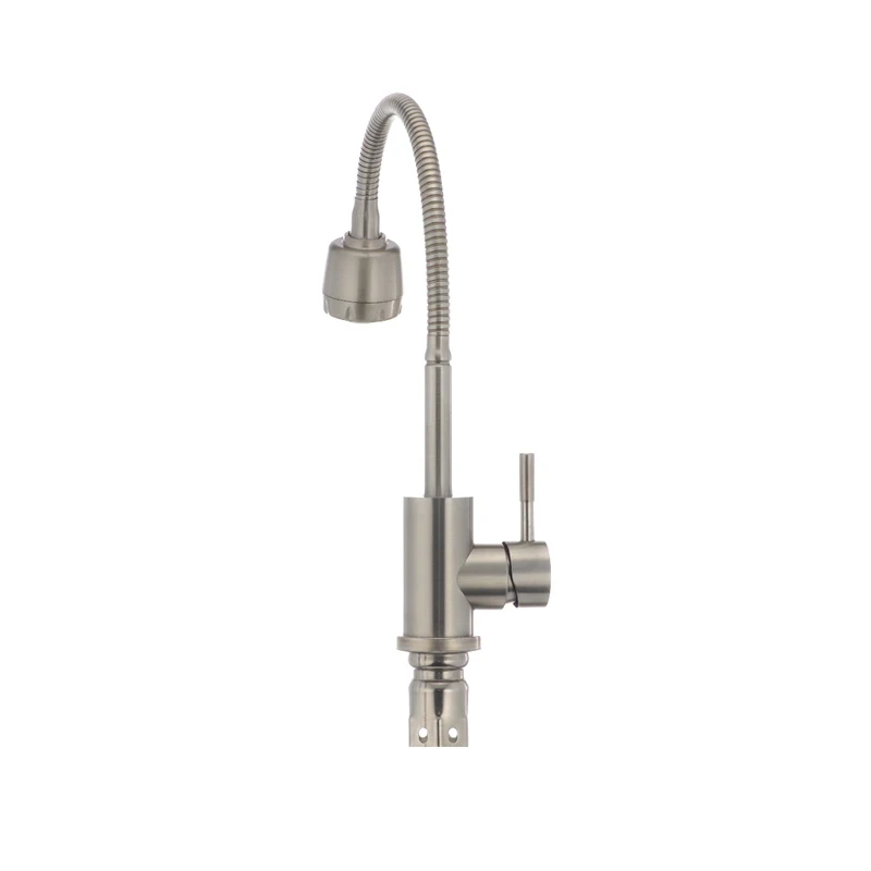 Смеш. для кухни Mixxus SUS-011 Reflector с рефлект.выливом из нерж. стали SUS304 (SS2797)