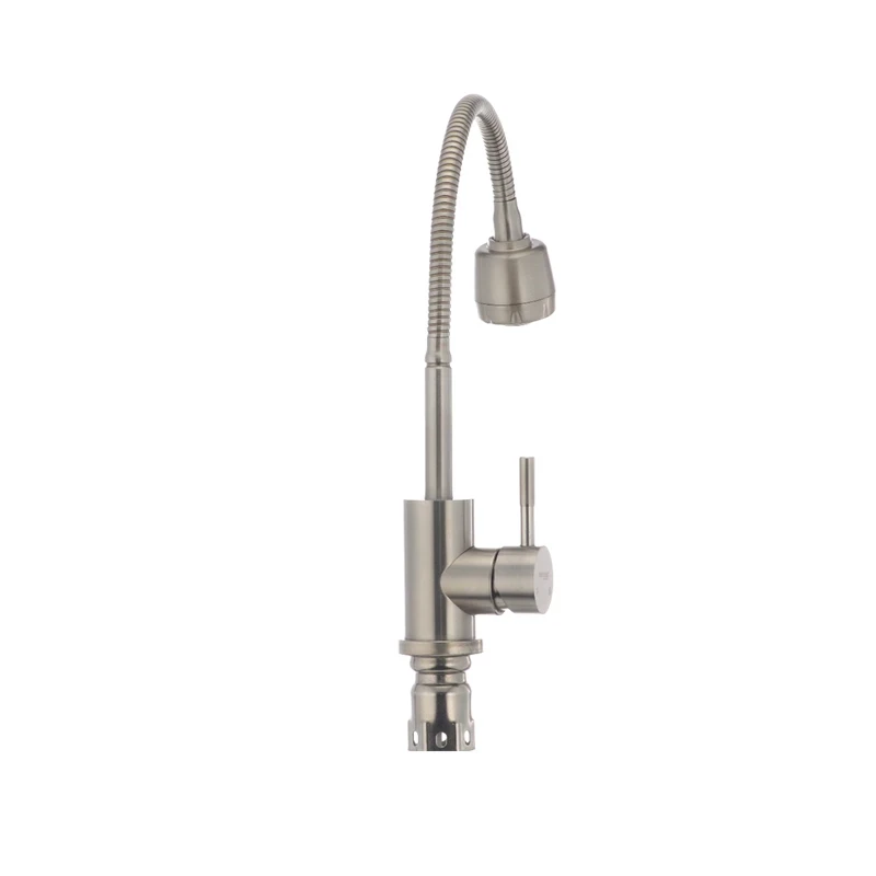 Смеш. для кухни Mixxus SUS-011 Reflector с рефлект.выливом из нерж. стали SUS304 (SS2797)