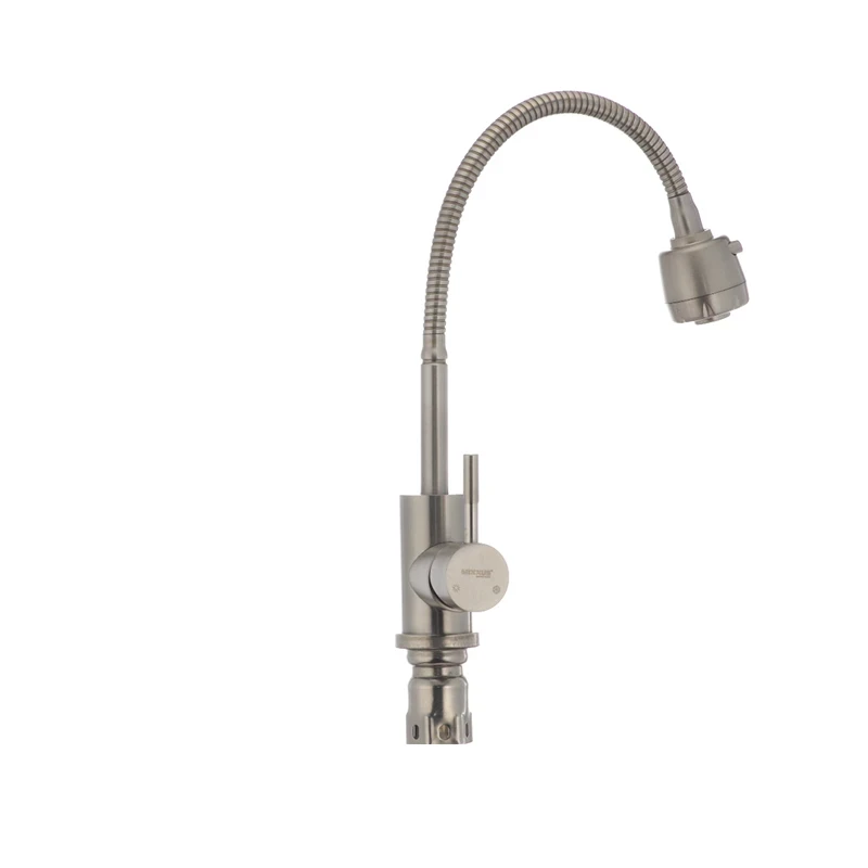 Смеш. для кухни Mixxus SUS-011 Reflector с рефлект.выливом из нерж. стали SUS304 (SS2797)