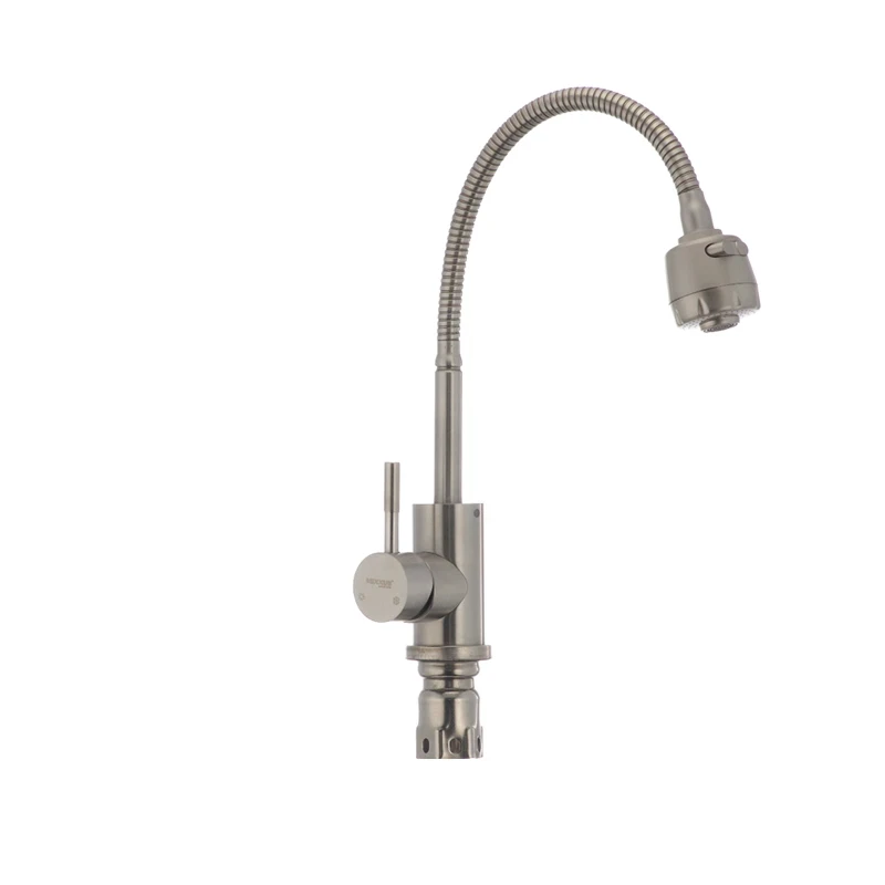 Смеш. для кухни Mixxus SUS-011 Reflector с рефлект.выливом из нерж. стали SUS304 (SS2797)