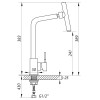 Змішувач для кухні Zerix LR4998-5 з поворотним аератором (LL1032)