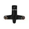 Змішувач для ванни Plamix CEZAR-006 EURO SET Matte black, зі шлангом, лійкою та кронштейном (PM0690)
