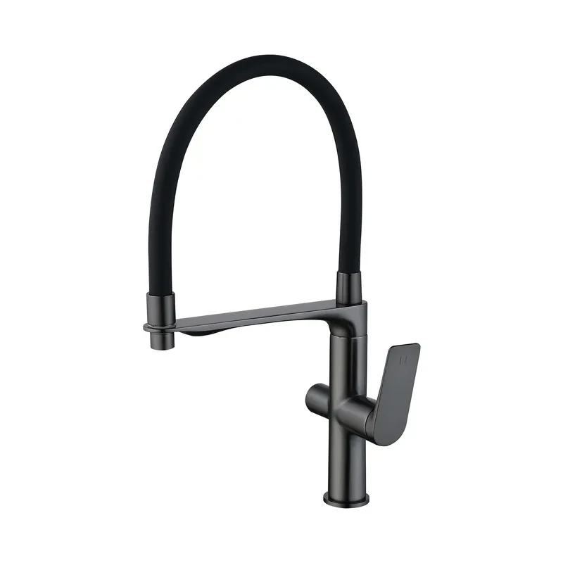 Смеситель для кухни Mixxus Premium DERBY 021 (NUT) GRAPHITE REFL.BLACK с выходом для питьевой воды (MI6612)