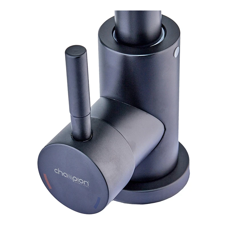 Смеситель для кухни из нерж. стали SUS304 (Цв. черный) Champion SUS-011 Black (CH0344)