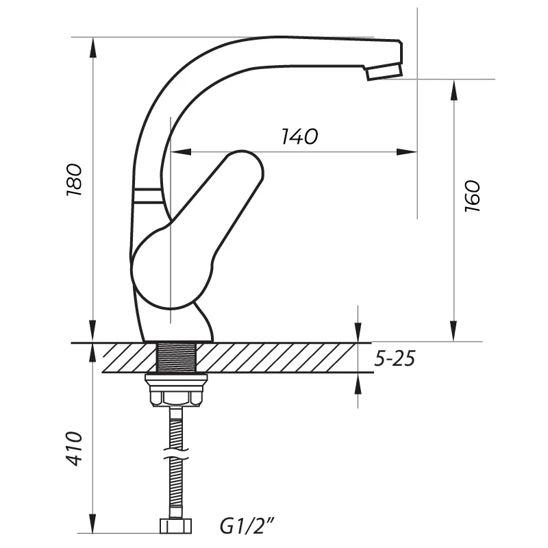 Змішувач для умивальника Zerix SOP1 146 (ZX0189)