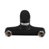 Змішувач для ванни Plamix CEZAR-009 EURO SET Matte black, зі шлангом, лійкою та кронштейном (PM0693)