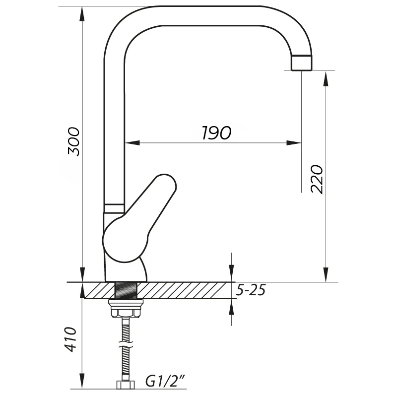 Змішувач для кухні Zerix SOP7 146 (ZX0192)