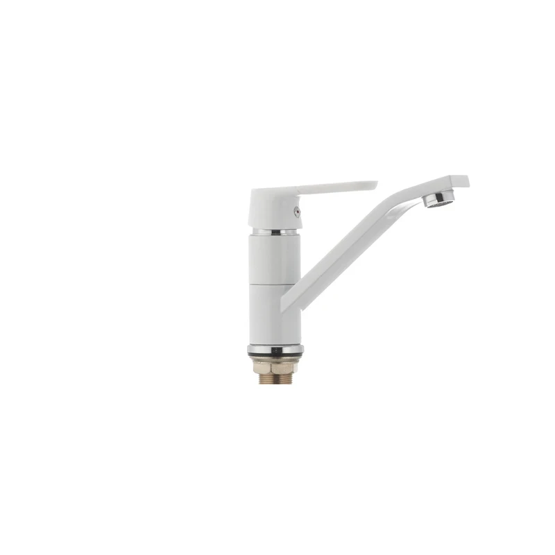 Змішувач для умивальника Mixxus Premium TIGER 555 (виливши 15 см) білий (MI0574)